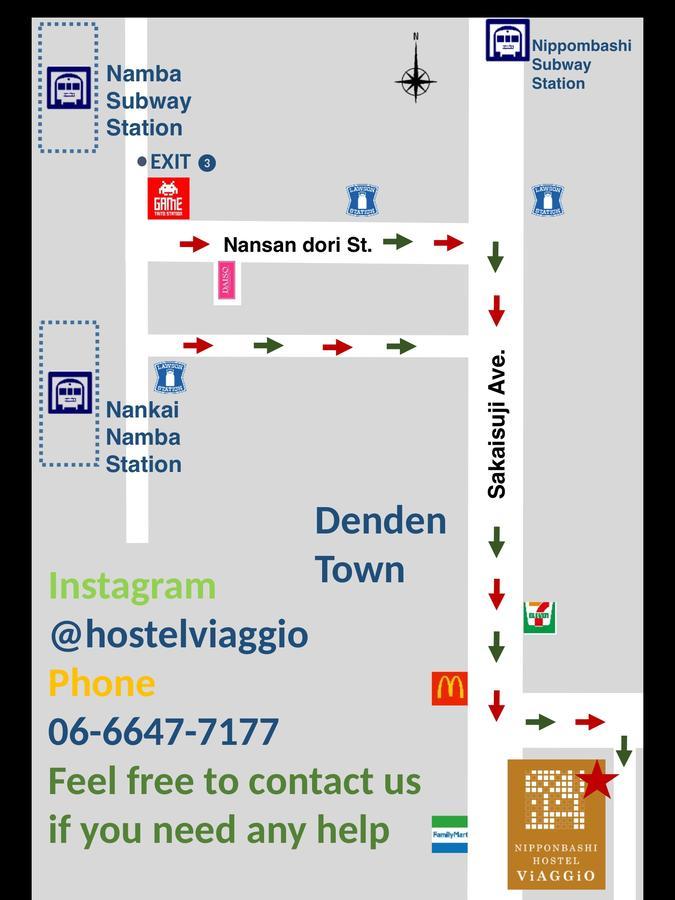 Hostel Viaggio Осака Экстерьер фото